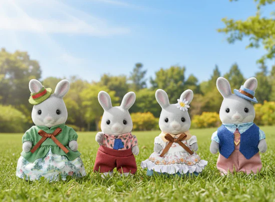 Calico Critters Cottontail Rabbit Family - Image 2