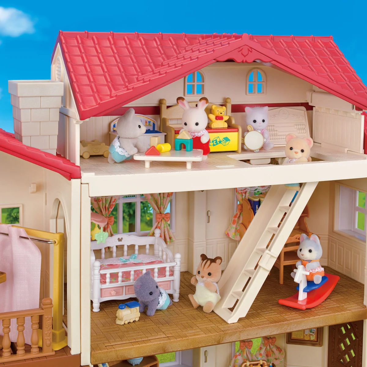 Calico Critters Red Roof Country Home -Secret Attic Playroom - Image 4