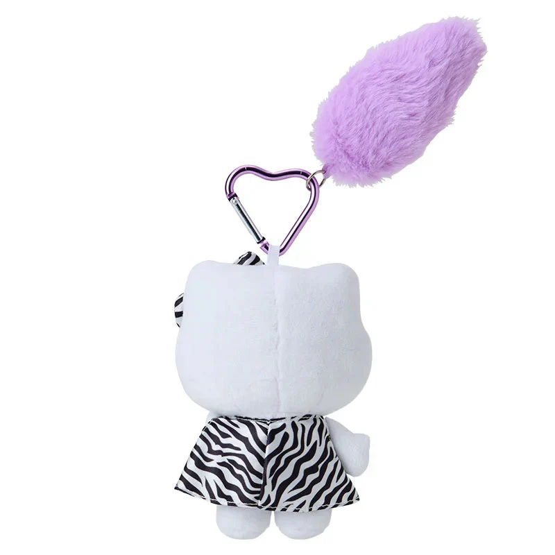Hello Kitty Plush Keychain With Tail Zebra GOGO GAL Collection - Image 3