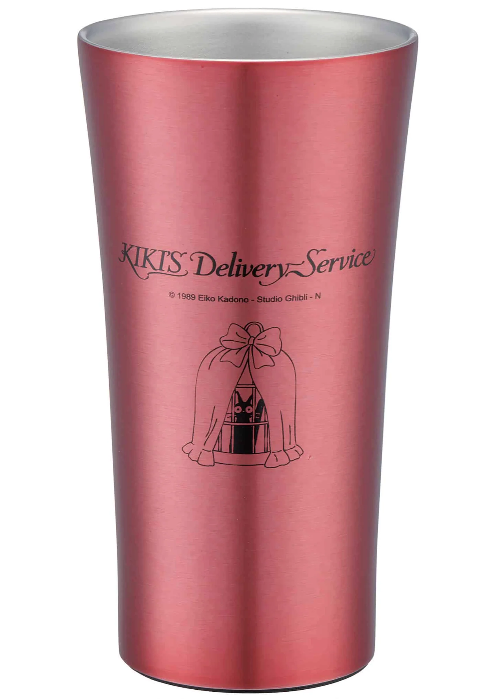 Ghibli - Kiki’s Delivery Service Stainless Steel Tumbler 13.52oz (Jiji) – Pink - Image 3