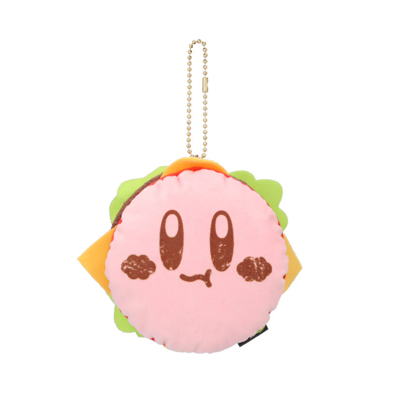 Kirby Café Plush Keychain Burger