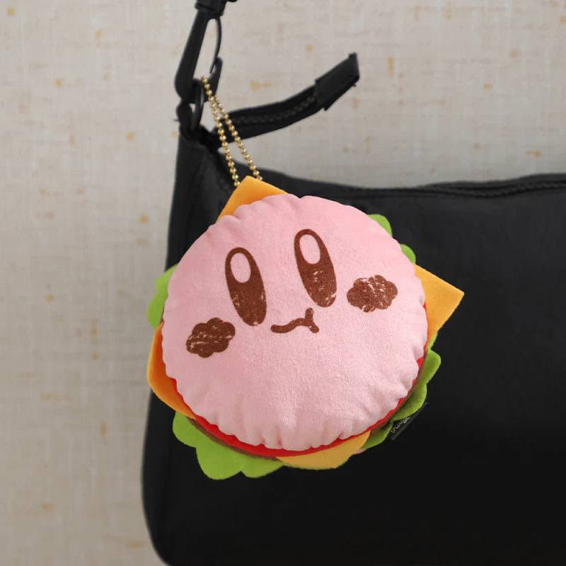 Kirby Café Plush Keychain Burger - Image 3