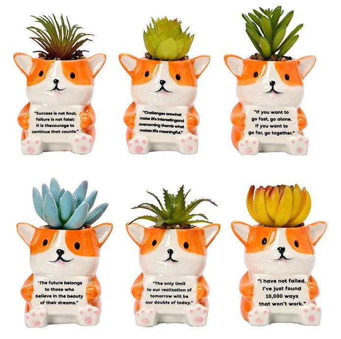 Letter Shiba Planter