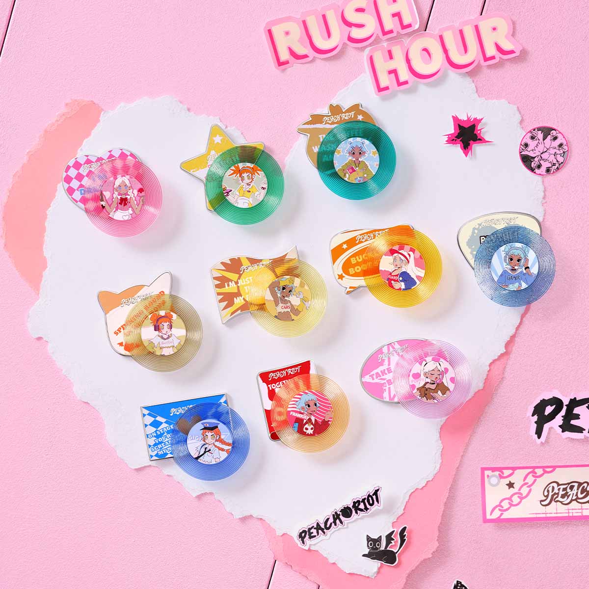 Peach Riot Rush Hour Series Fridge Magnet - Image 2
