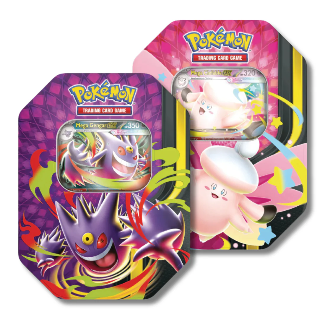 Mega Moonlit Tin Set of 2 (Mega Gengar ex + Mega Clefable ex)