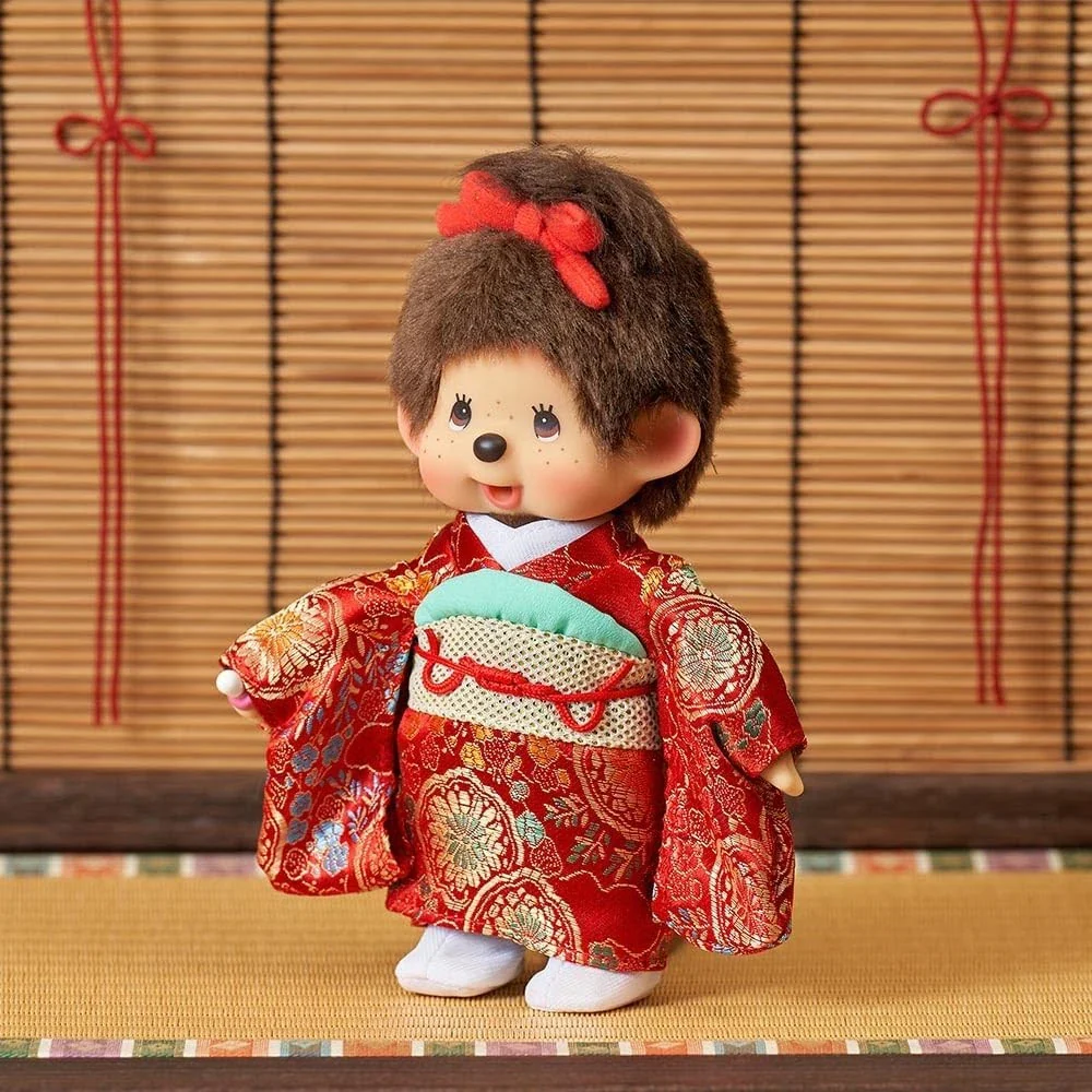 Monchhichi Red Kimono Girl Standing - Image 2