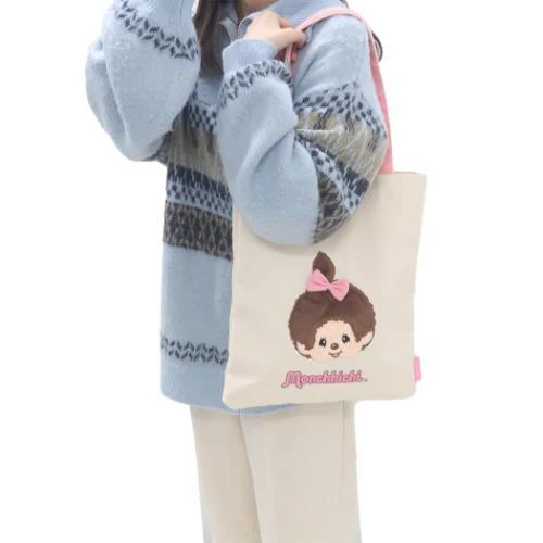 Monchhichi Face Canvas Tote Bag - Image 4