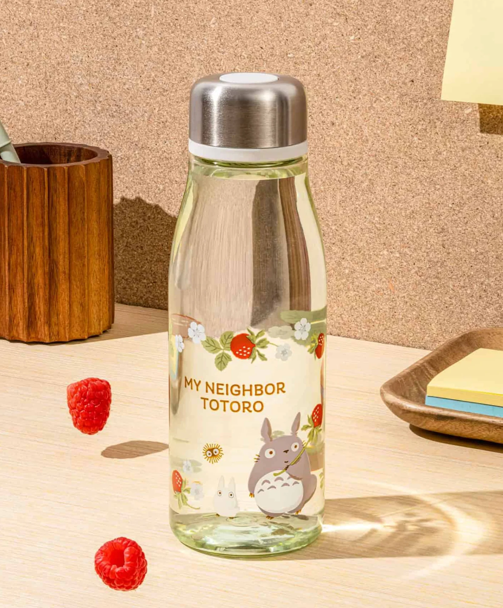Ghibli - My Neighbor Totoro Water Bottle 16.91oz (Raspberry)