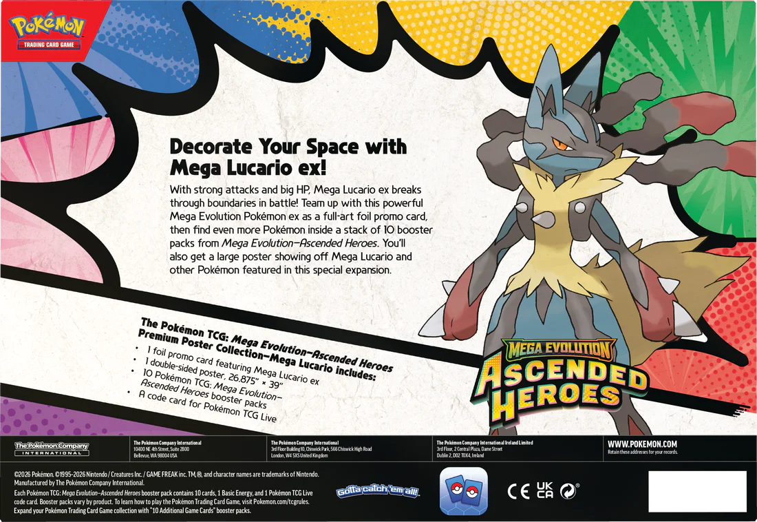 Pokemon: Mega Evolution - Ascended Heroes Premium Poster Collection-Mega Lucario - Image 4