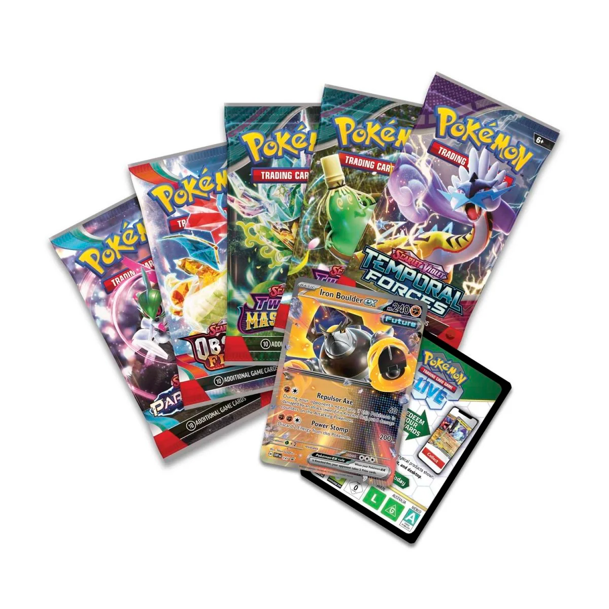 Pokemon: Paradox Destinies Tin - Iron Boulder ex - Image 2