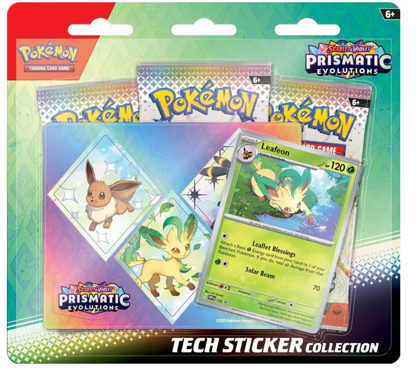 Pokémon Prismatic Evolutions - Tech Sticker Collection - Leafeon