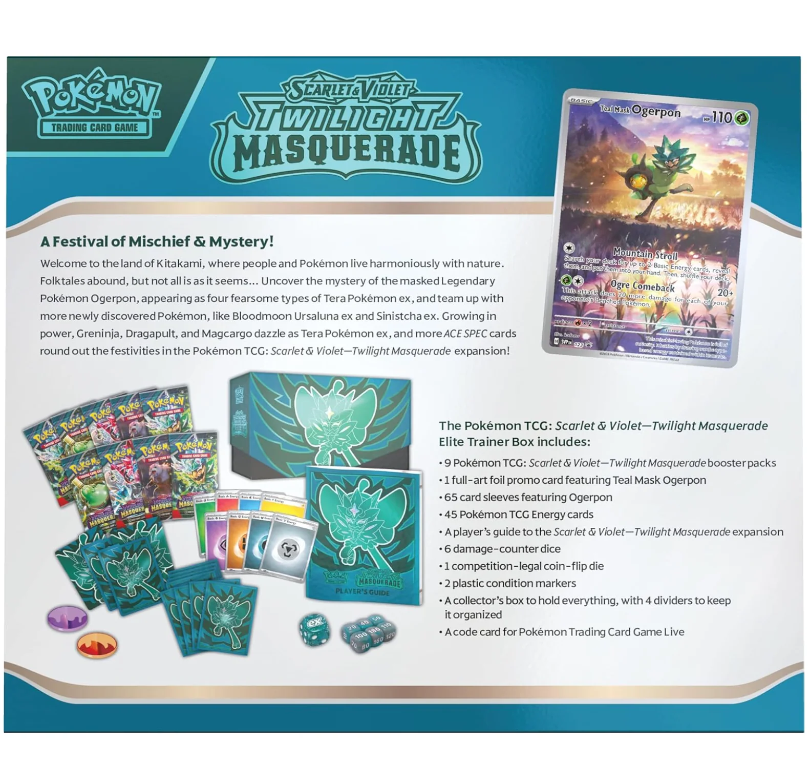 Pokemon: Scarlet & Violet- Twilight Masquerade - Elite Trainer Box - Image 3