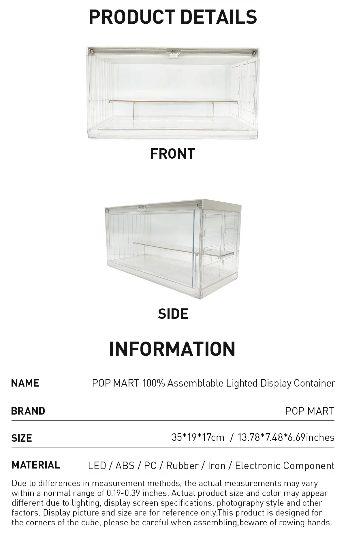 POP MART 100% Assemblable Lighted Display Container - Image 4
