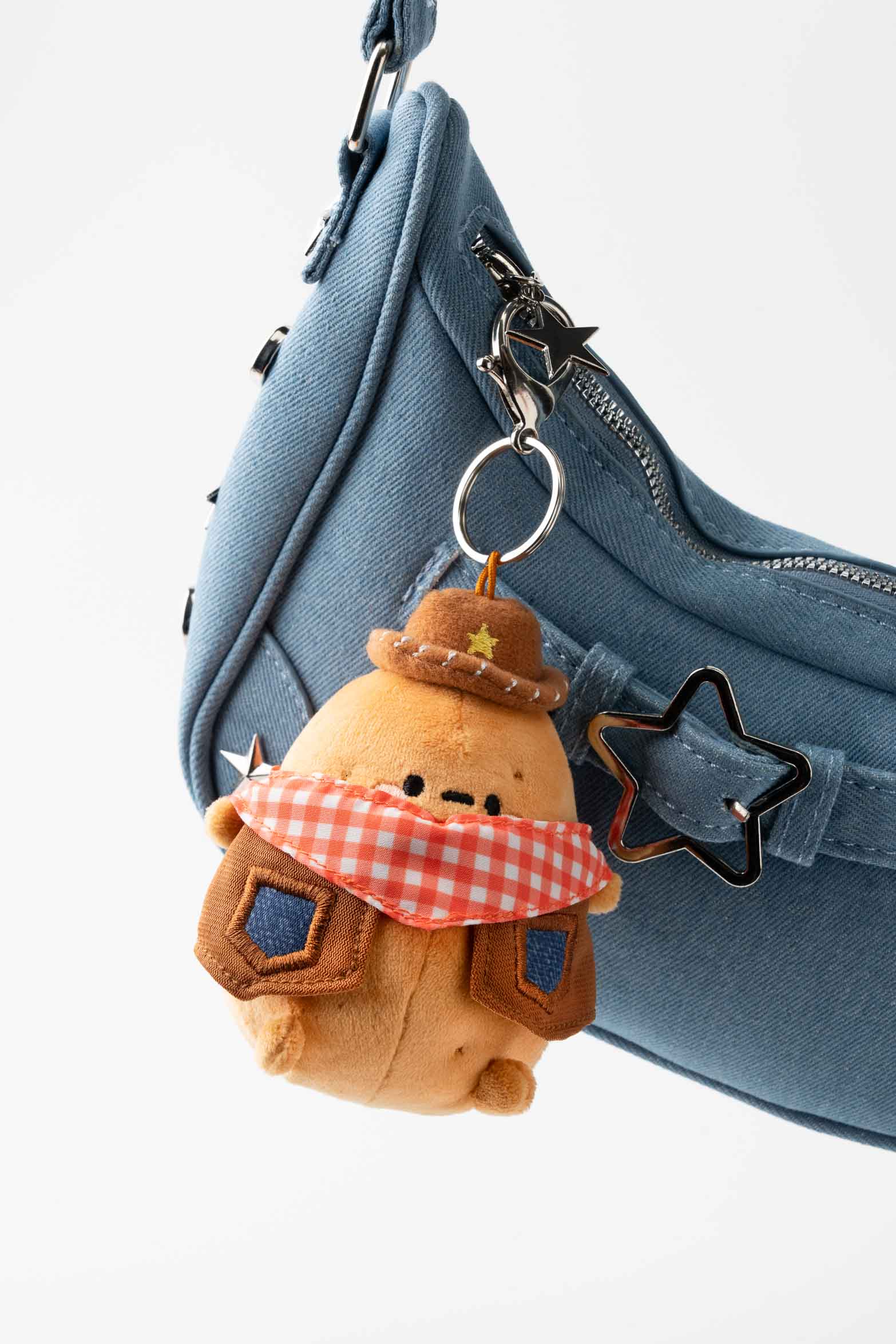 Smoko Gingham Cowboy Tayto Potato Bag Charm - Image 2