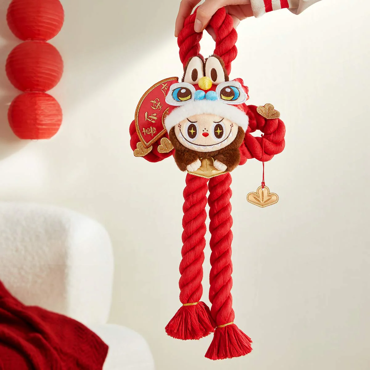 Wealthy Snake's New Year Celebration Series-LABUBU Plush Door Decoration - Image 4